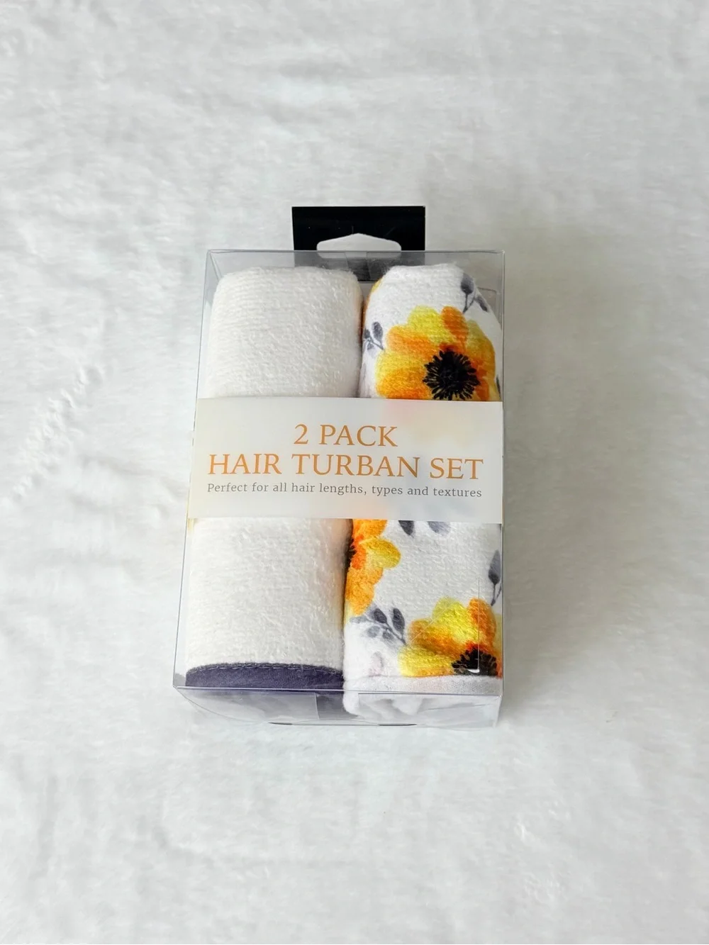 ✨NWT - White & Yellow Floral Hair Turban Set